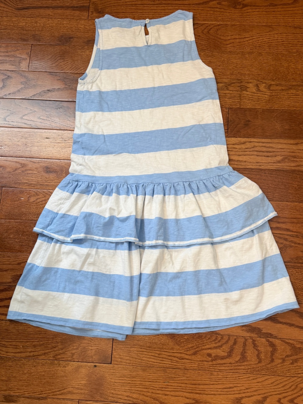Crewcuts Light Blue & White Striped Dress Sz 14 - Picture 2 of 7